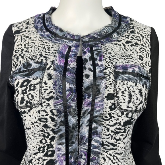 Chico’s Animal Print Jacket Blazer Size 0 - Picture 2 of 8